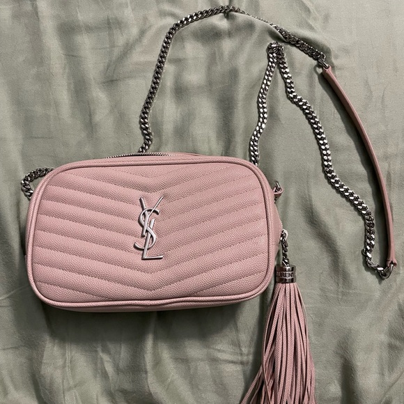 Bags Ysl Mini Lou Camera Bag In Marble Pink Poshmark
